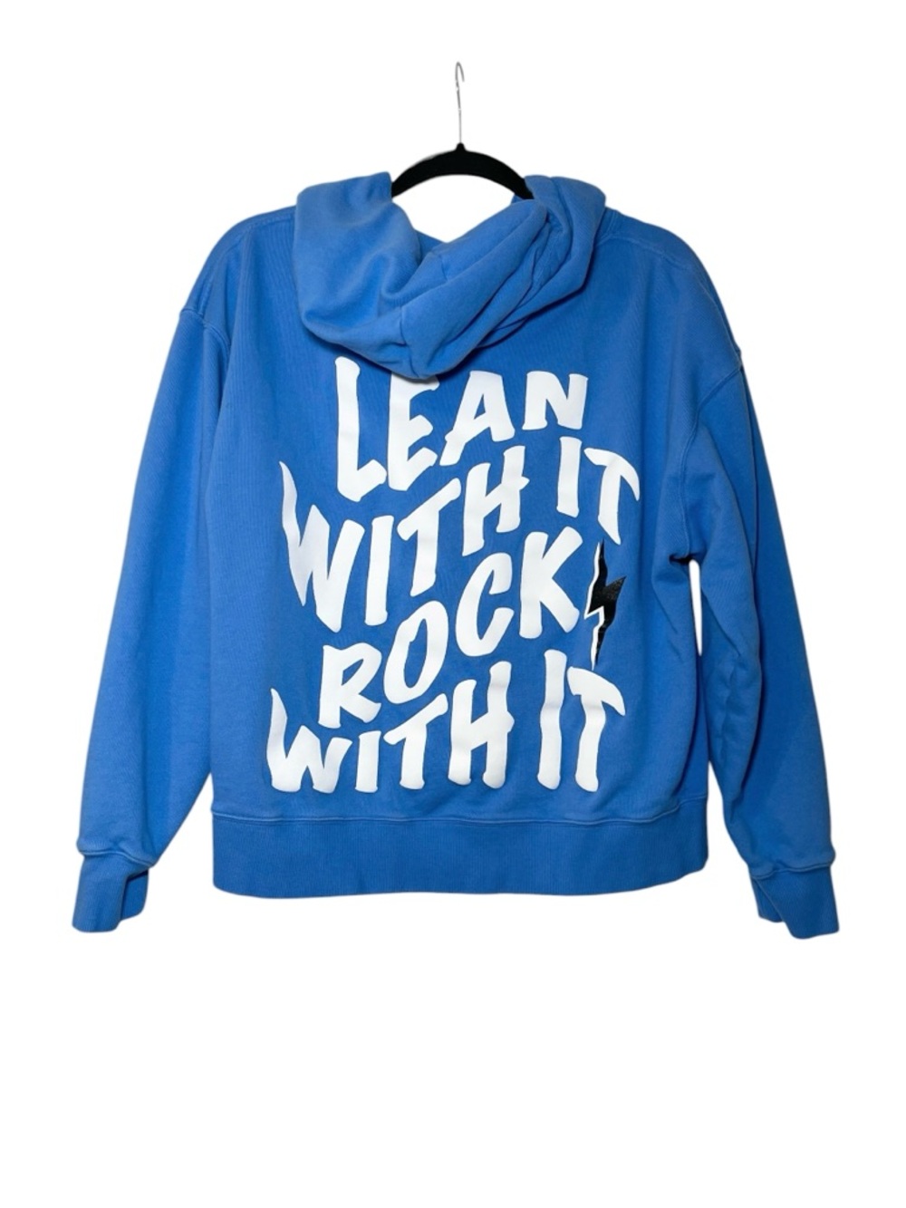 Jo+Jax Women’s Blue Rock It Zip Hoodie Multicolor Drawstrings Size XS